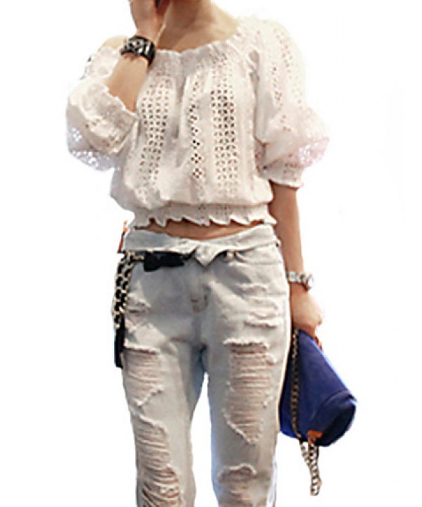 Women's Going out Sexy / Street chic Summer Blouse...