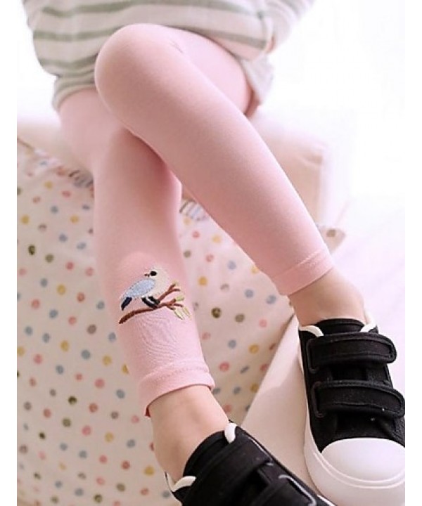 Girl's Solid Leggings,Cotton / Polyester Winter / ...