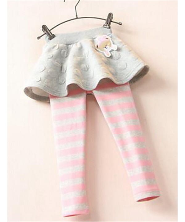Girl's Casual/Daily Striped Leggings,Cotton Spring / Fall Blue / Pink / Gray  